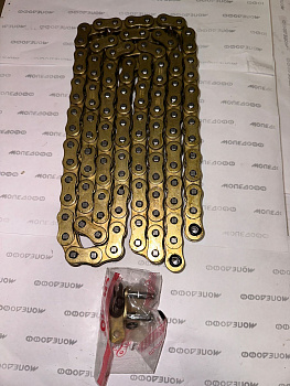 Цепь 428HO-132 GOLD CHOHO (сальниковая)  в мотомагазине Мопедофф т. 88129814555.