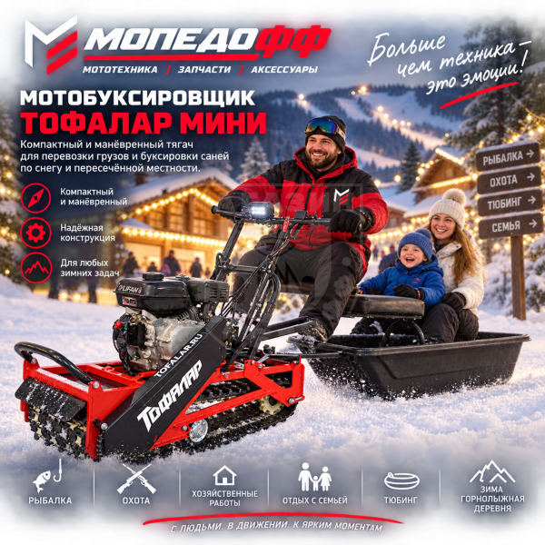Мотобуксировщик Тофалар Мини 7 в мопедофф.