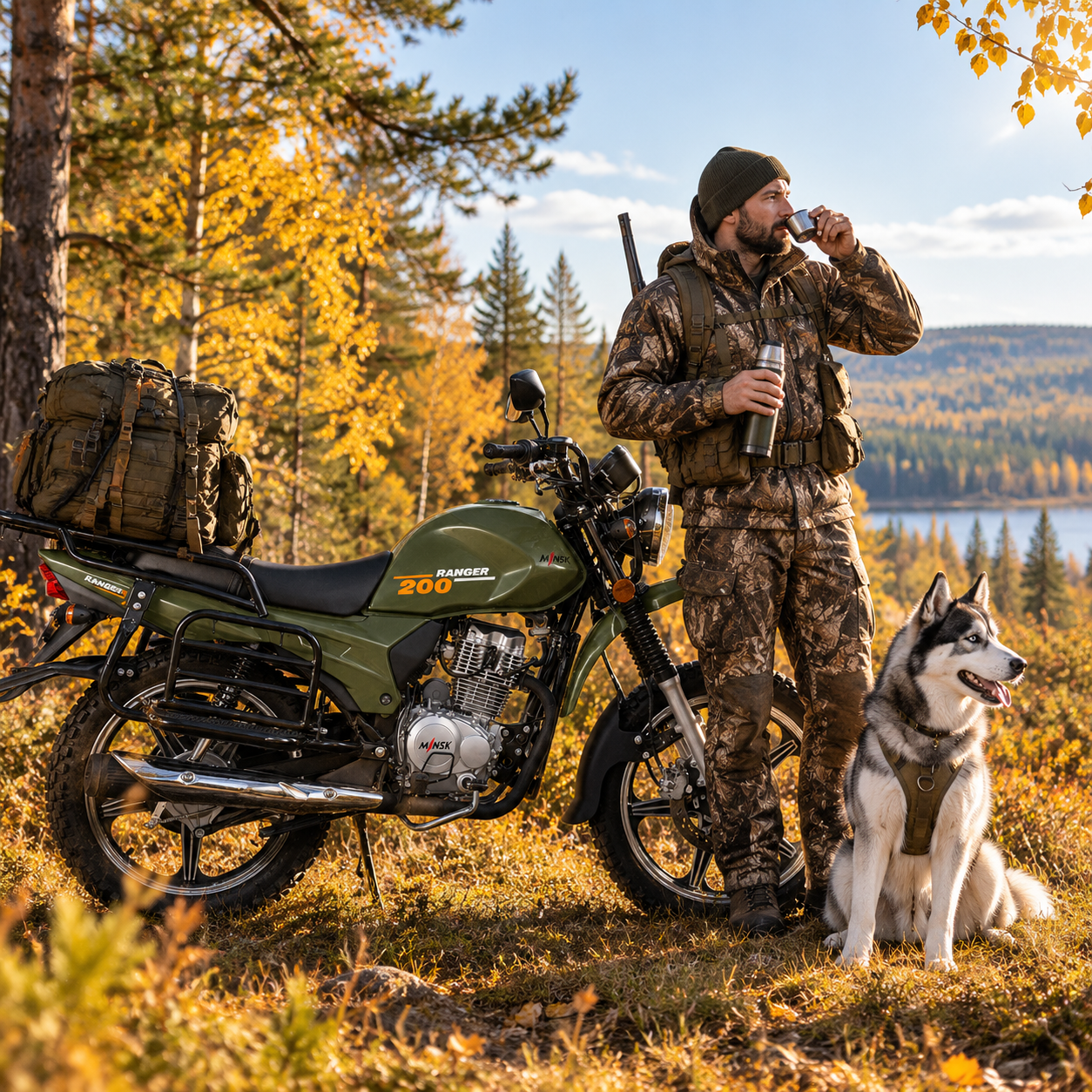 Мотоцикл Минск M1NSK Ranger 200 (зеленый)