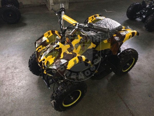 КВАДРОЦИКЛ ДЕТСКИЙ ЭЛЕКТРИЧЕСКИЙ NITRO 800ВТ (жёлтый-камуфляж) в интернет - магазине МОПЕДОФФ.