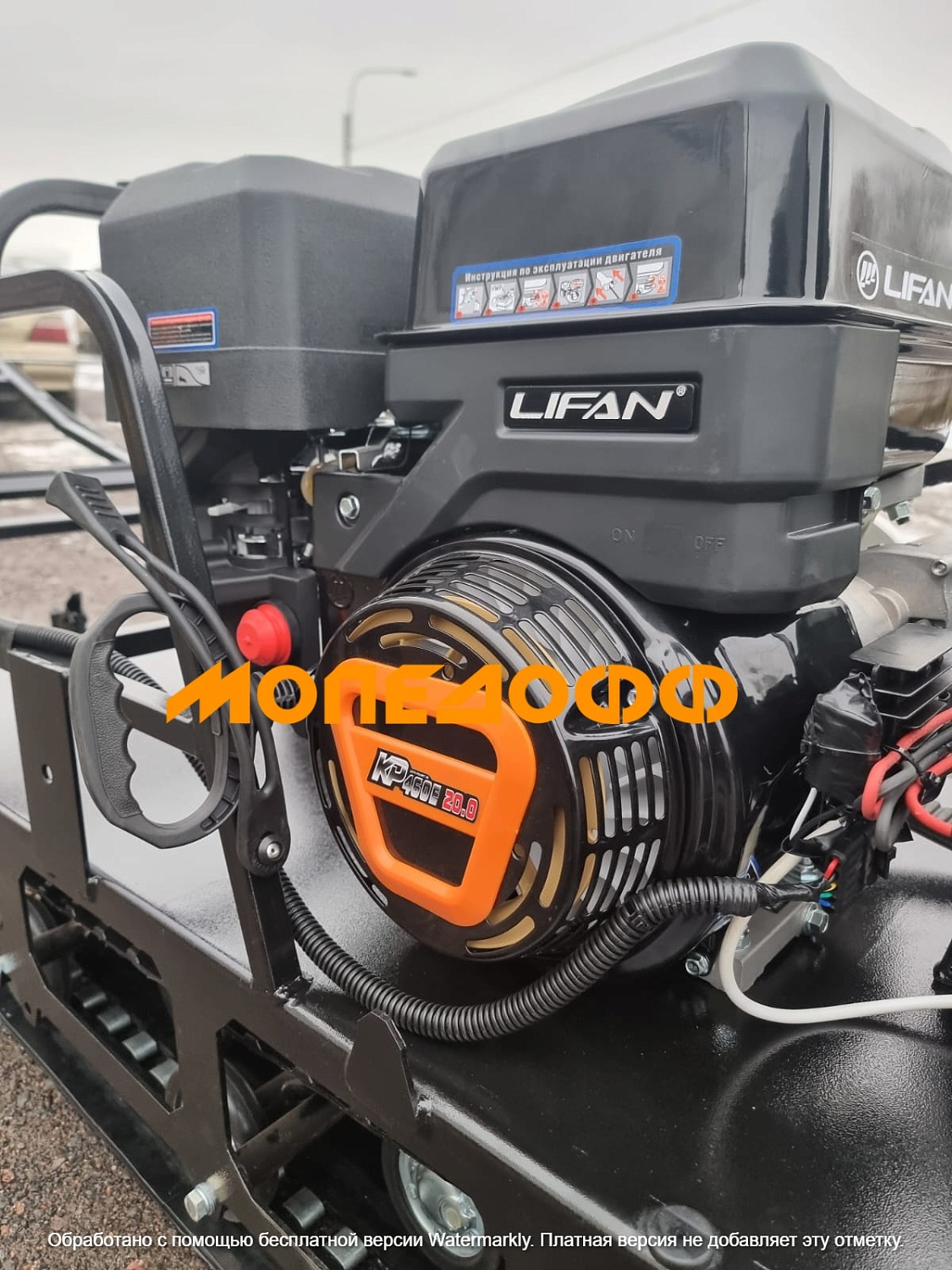 LUXE M500 Мотобуксировщик Мужик М500 20л.с хаки