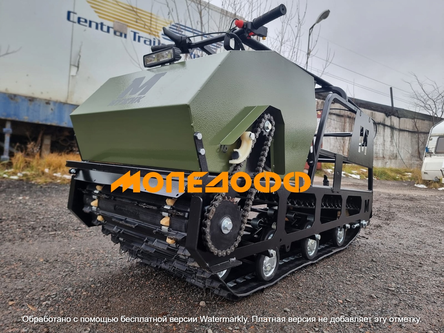 LUXE M500 Мотобуксировщик Мужик М500 20л.с хаки