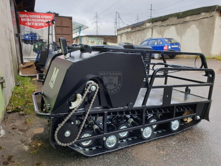 Одно-гусеничный М500 Мотобуксировщик Мужик М500 mini 15л.с