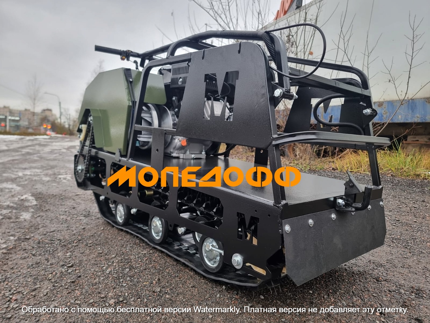 LUXE M500 Мотобуксировщик Мужик М500 20л.с хаки