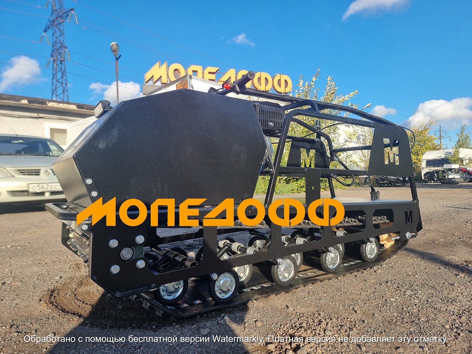 Одно-гусеничный М500 Мотобуксировщик Мужик М500 long 20л.с